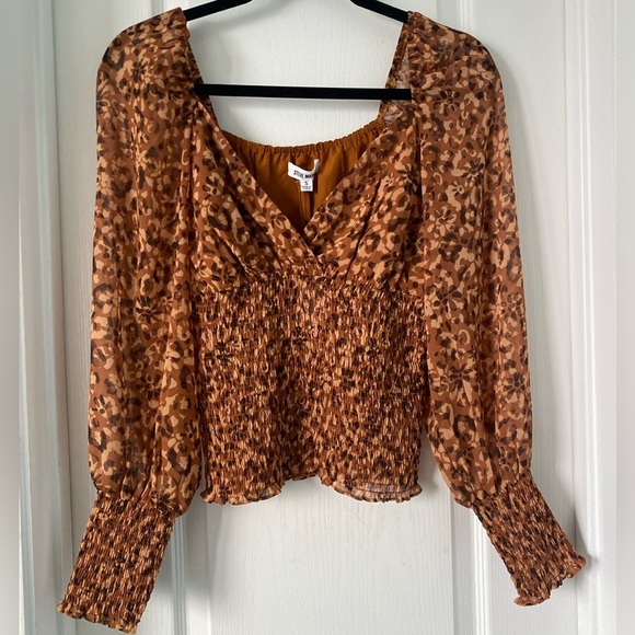 Women’s Steve Madden Shannon smocked top size-S - Picture 2 of 10